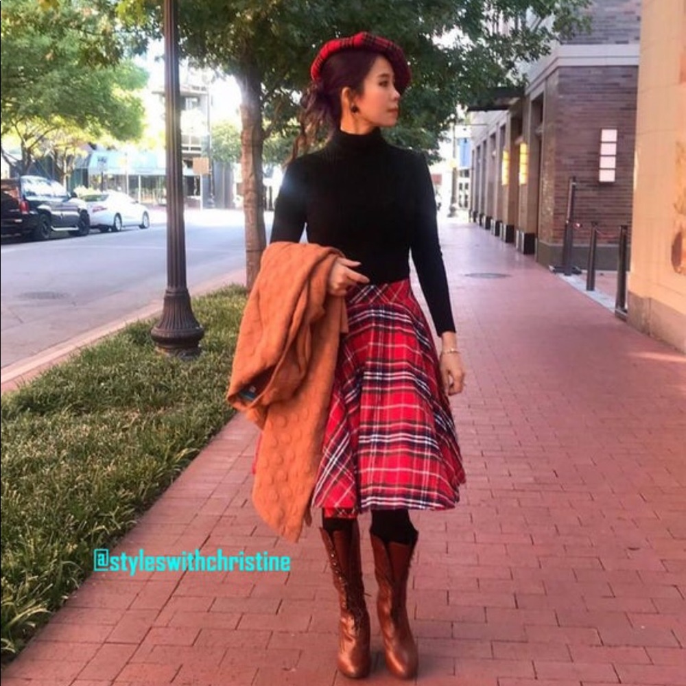 Lindy Skirt Christmas Plaid Checkered